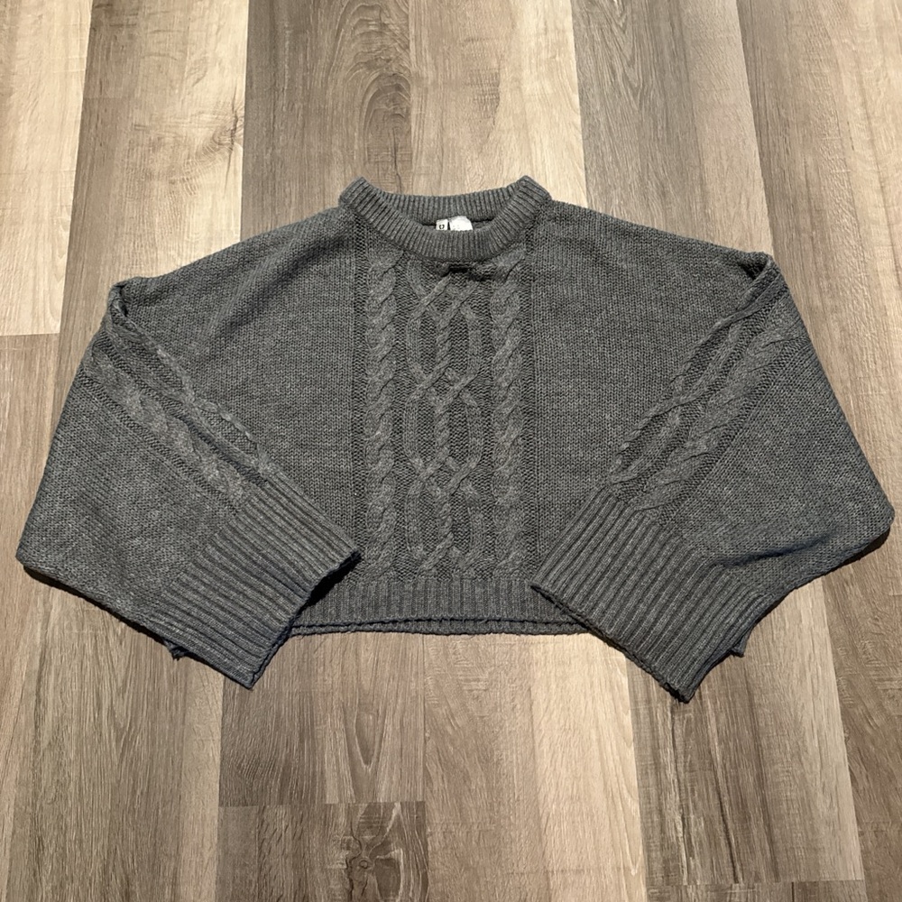 H&M Charcoal Cable Knit Women's Sweater